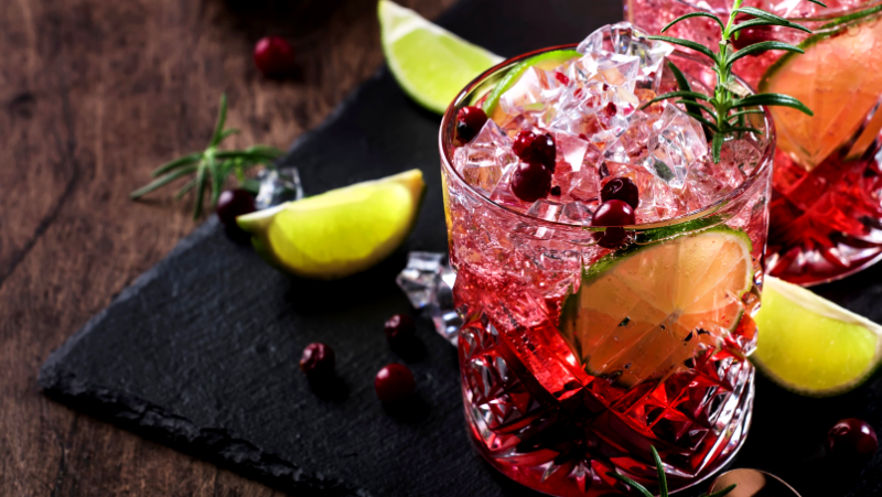 Image of Basil Cranberry Julep