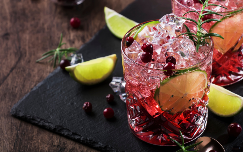 Basil Cranberry Julep