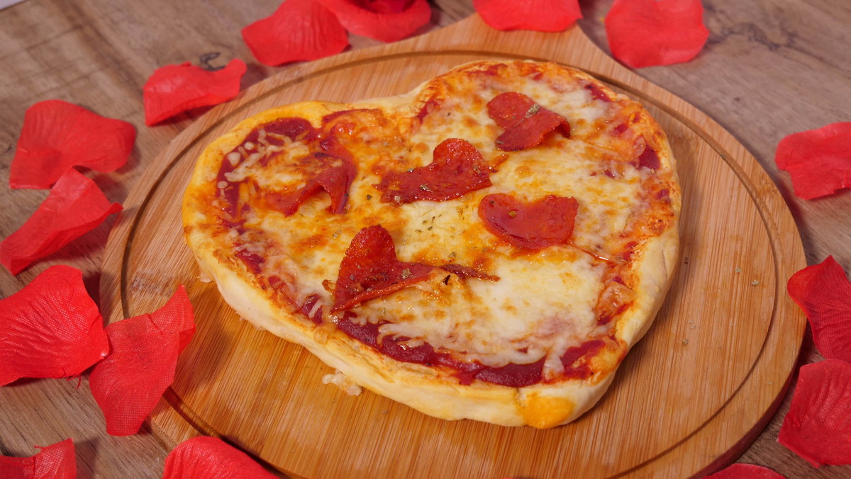 Air Fryer Heart-Shaped Pizza