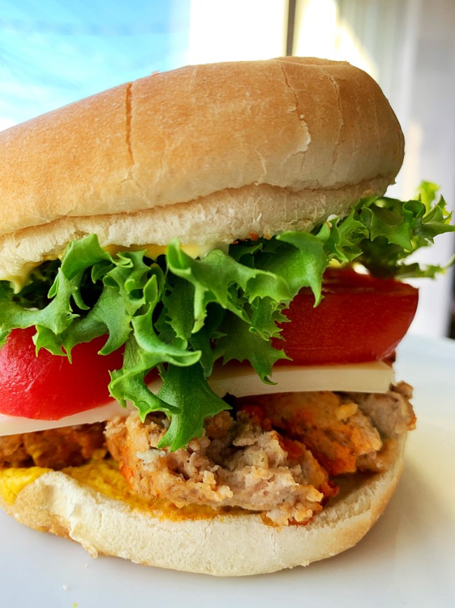 Image of Burger au pain de viande