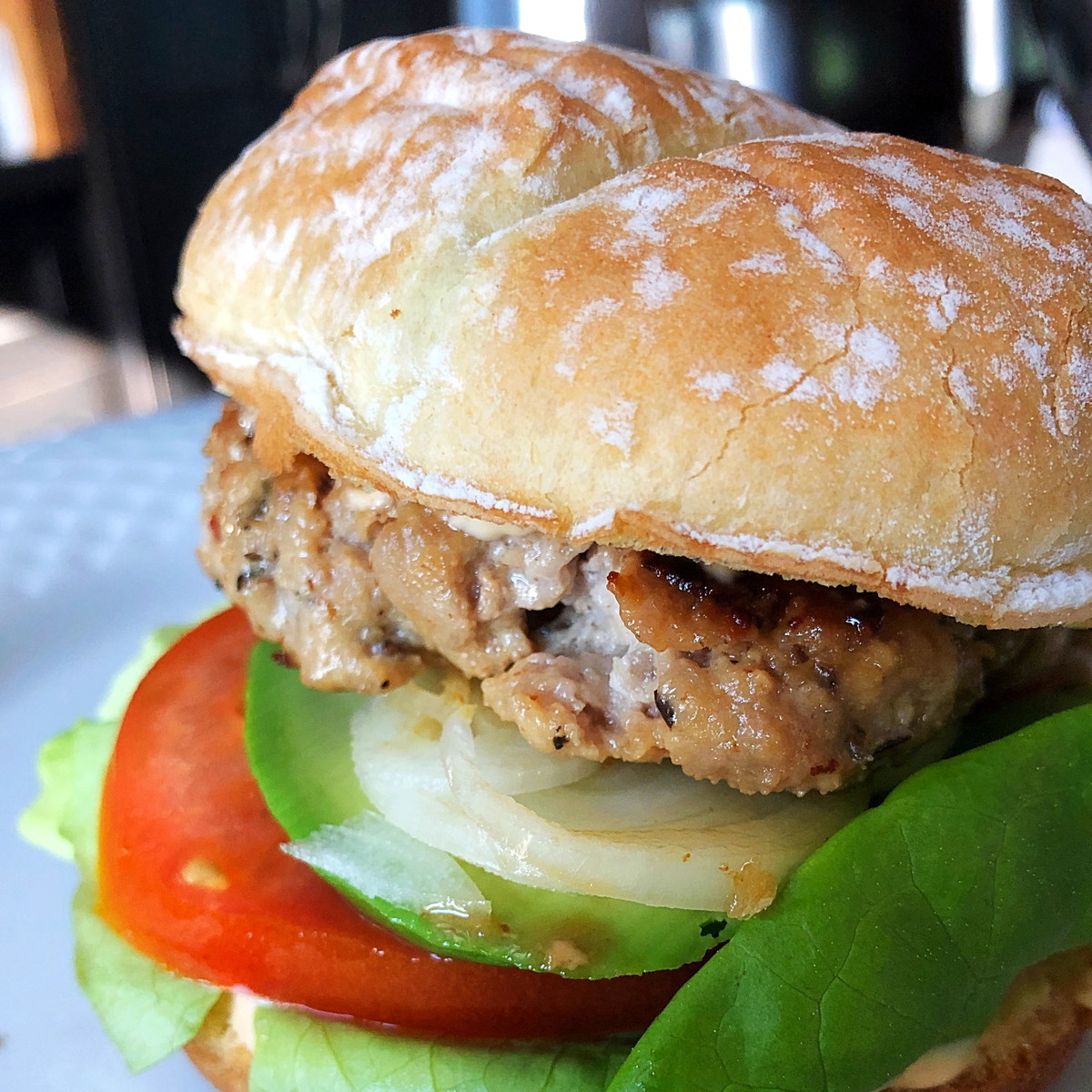 Burger de Dinde au fromage de chèvre