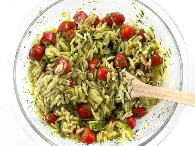 Image of Zucchini and Orzo Pasta w/More Chimichurri