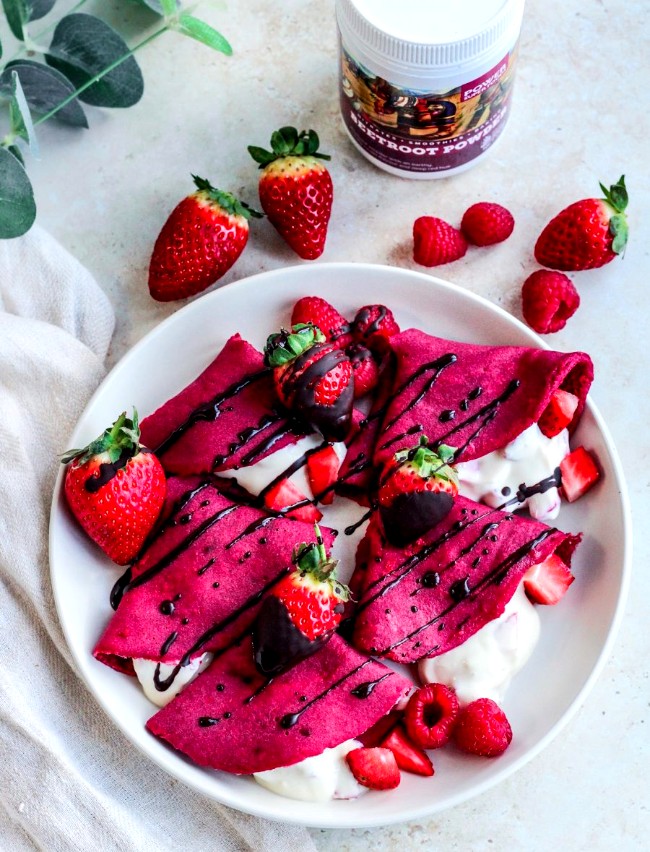 Image ofHeart Beet Valentines Crepes