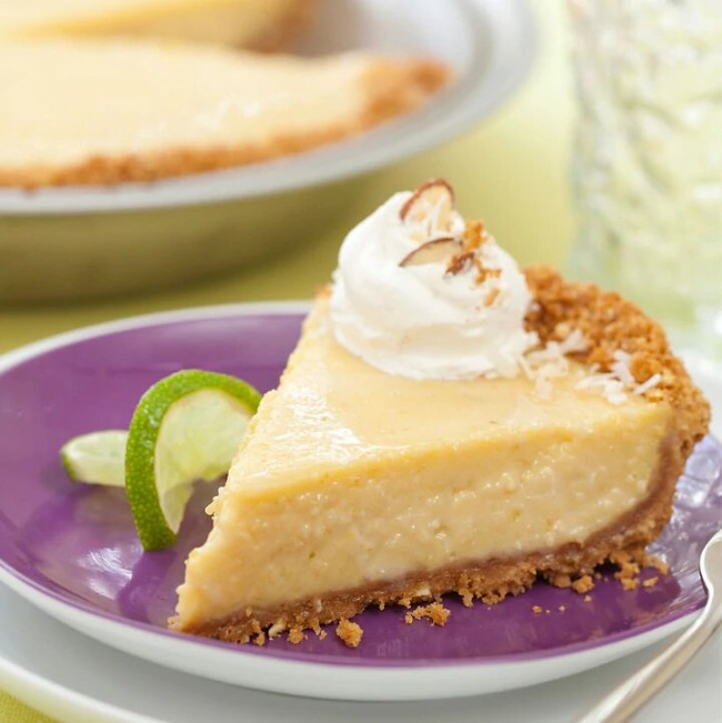 Image of Key Lime Pie with Toasted Almond & Coconut Graham Cracker Crust