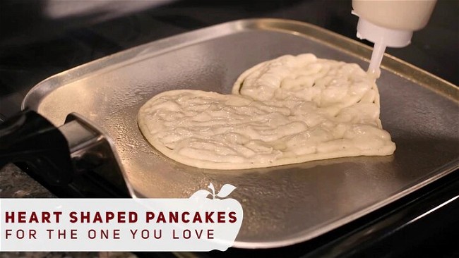 Image of Heart Shaped Pancakes