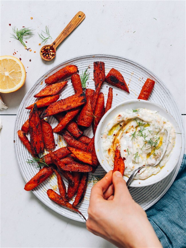 Image of Baked Morrocan Carrot with Garlic Dill Delight