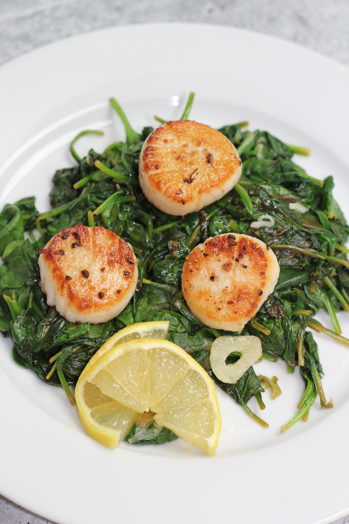 Seared Scallops with Apple Wood Smoked Sea Salt