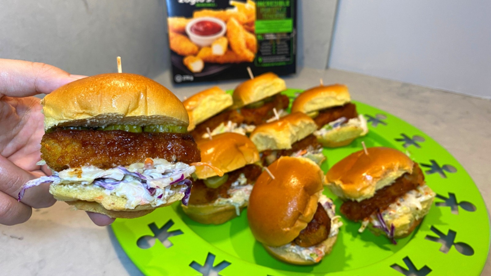 Image de Sliders de poulet Buffalo à base de plantes