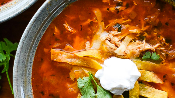 Image of Crock Pot Chicken Taco Soup a Lean and Green Comfort Food Recipe
