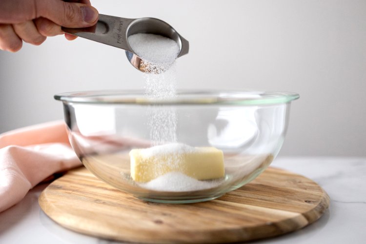 Image of In a medium sized mixing bowl, cream your butter and...