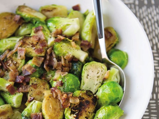 Image of Brussels Sprouts with Bacon and Apple Juice