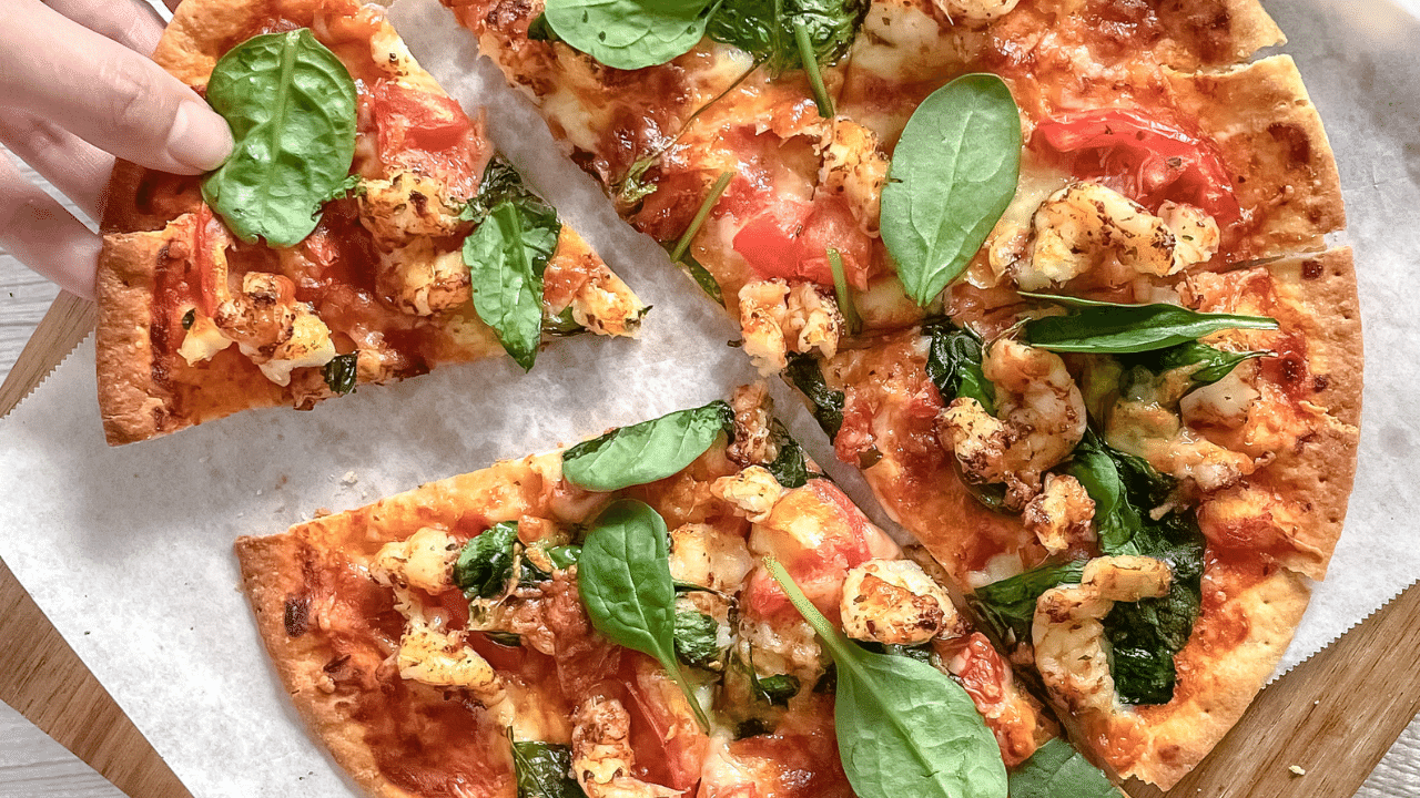 Image of 15 Minute Peri Peri Prawn Protein Pizza