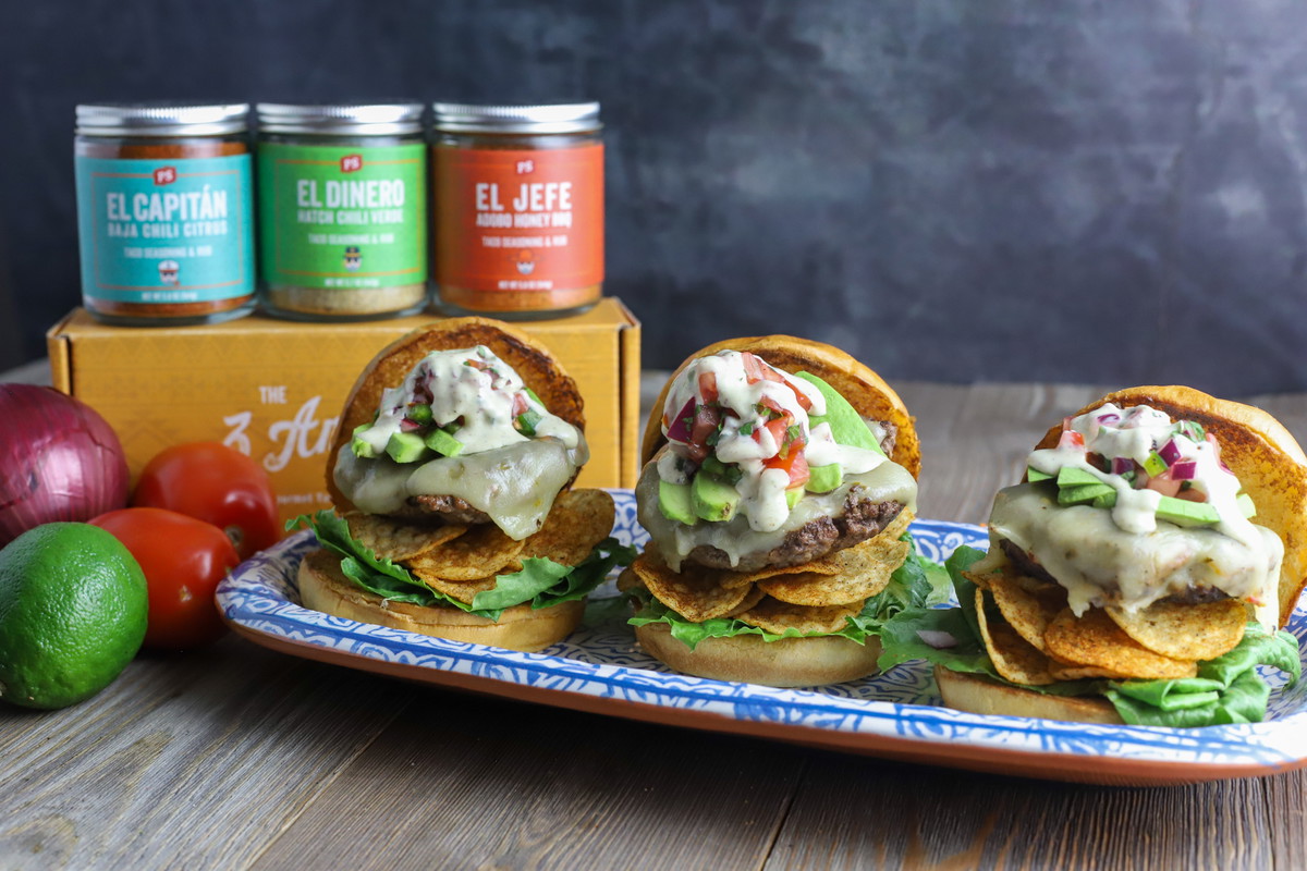 3 Amigos Taco Burger