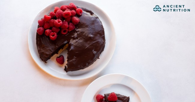 Image of Flourless Chocolate Cake with Coconut Milk Ganache