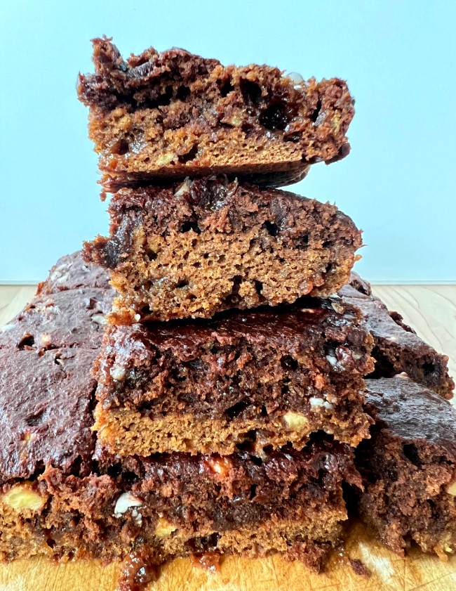 Image of Red Velvet Banana Bread Brownies