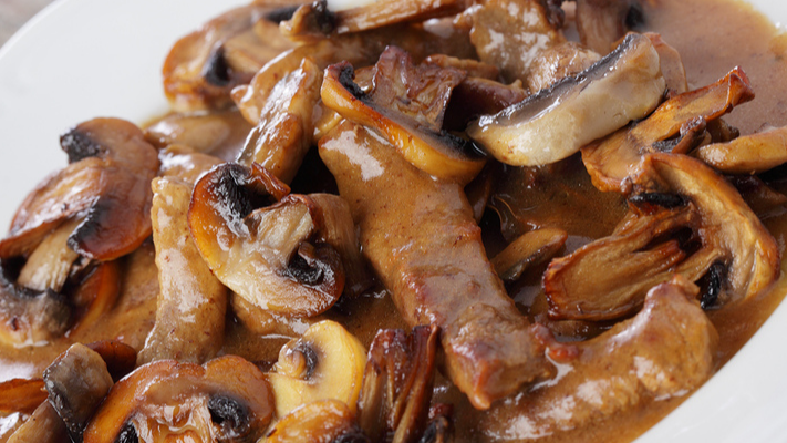 Image of Tender Beef and Mushrooms- Slow Cooker Style