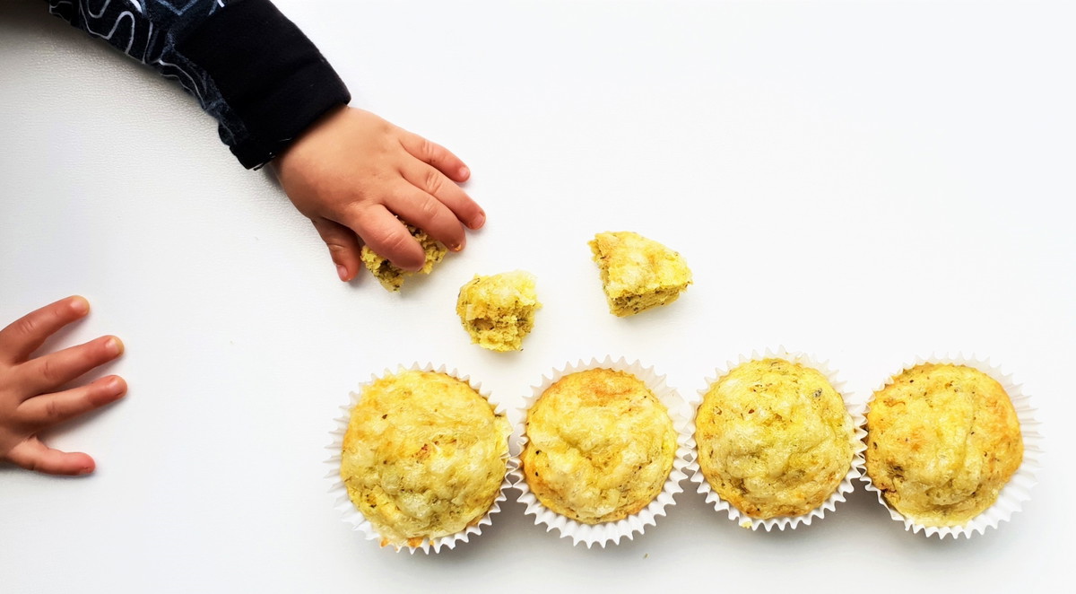 No Added Sugar Cheesy Zucchini Muffins