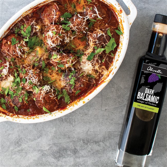 Image of ITALIAN MEATBALLS WITH DARK BALSAMIC RED SAUCE