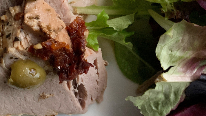 Image of Mediterranean Pork Loin with Sun Dried Tomatoes and Olives