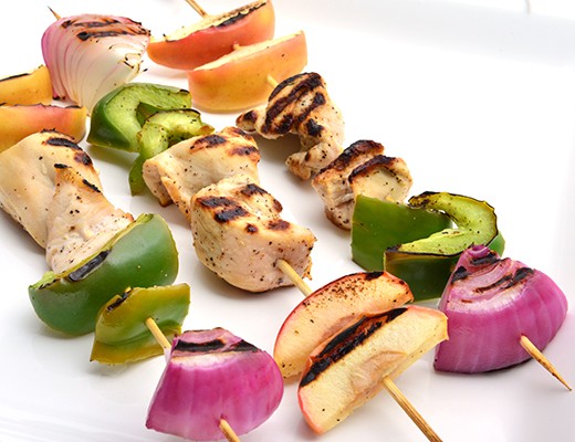 Image of Grilled Chicken and Apple Kabobs