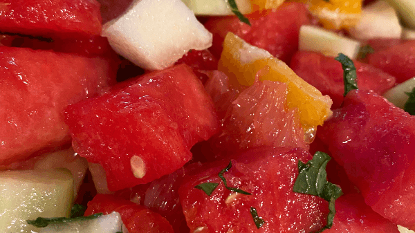 Image of Fruit Salad with Honey Mint Lime Vinaigrette