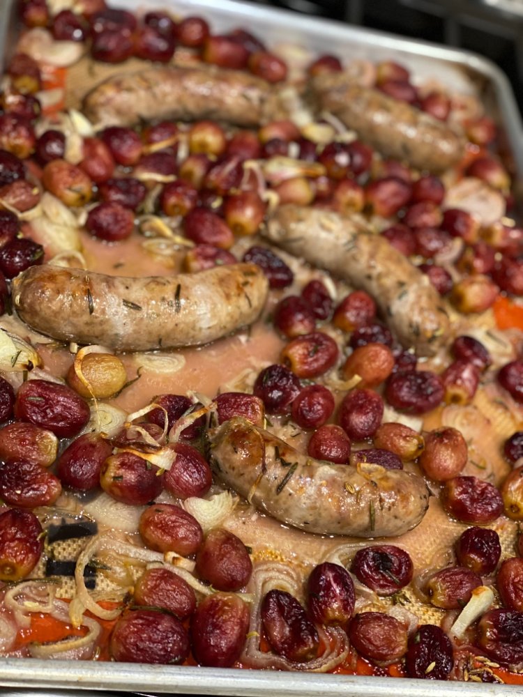 Image of Drizzle the Traditional Dark Balsamic Vinegar over the sausages and...