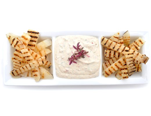 Image of Grilled Jicama with Greek Yogurt Salsa Dip