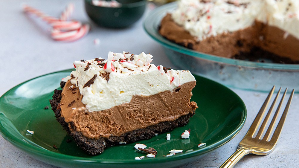 Image of Peppermint Chocolate Silk Pie