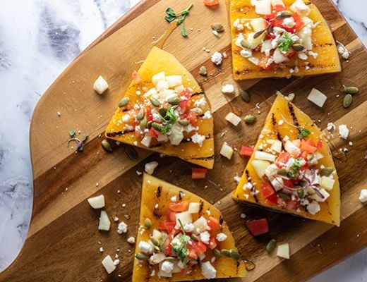 Image of Grilled Orange Watermelon Bruschetta