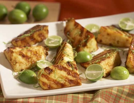 Image of Grilled Pineapple with Key Lime and Agave Nectar