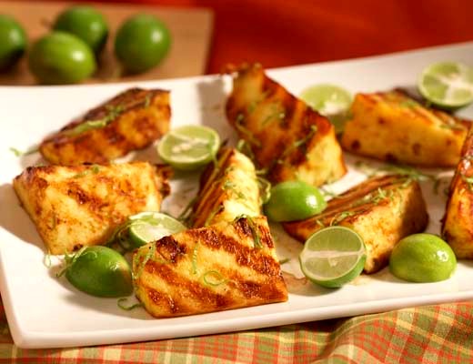 Image of Grilled Pineapple with Key Lime and Agave Nectar