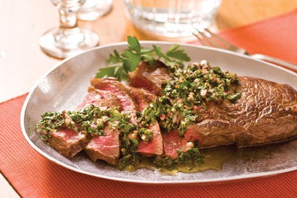 Image of Grilled Sirloin Steak with Chimichurri Sauce
