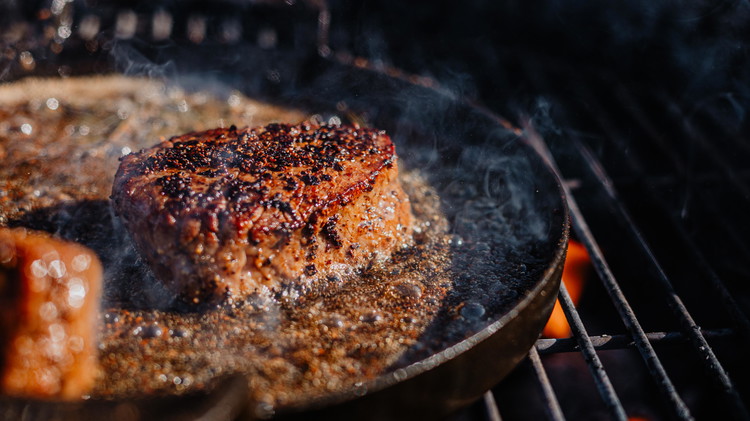 Image of Move filets to the side of grill or into a heated oven, out of direct heat to finish cooking until the internal temperature reaches 125º F or desired doneness. Follow this guide:Rare - cook for 4 minutes or an internal...