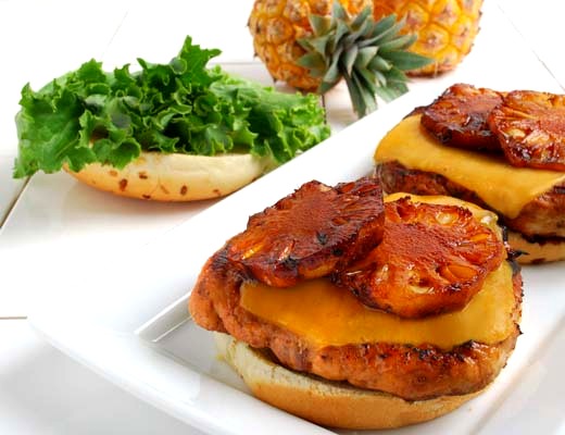 Image of Grilled Teriyaki Turkey Cheeseburgers