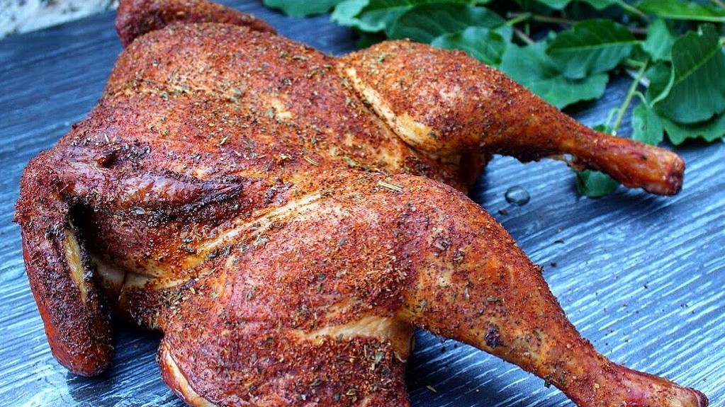 Image of Barbecued chicken seasoned with SmokeyQ Chicken Rub