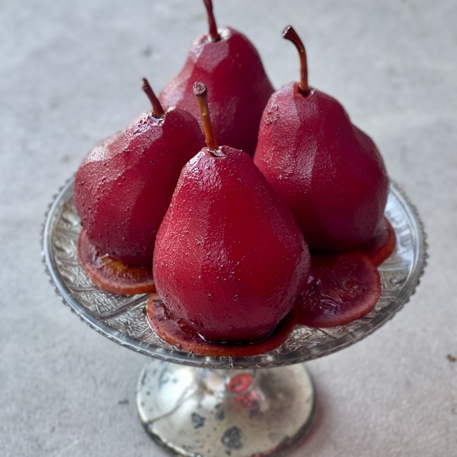 Image of Red Wine Poached Pears