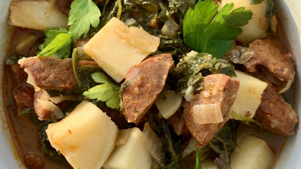 Caldo Verde (Portuguese Potato + Greens Soup)