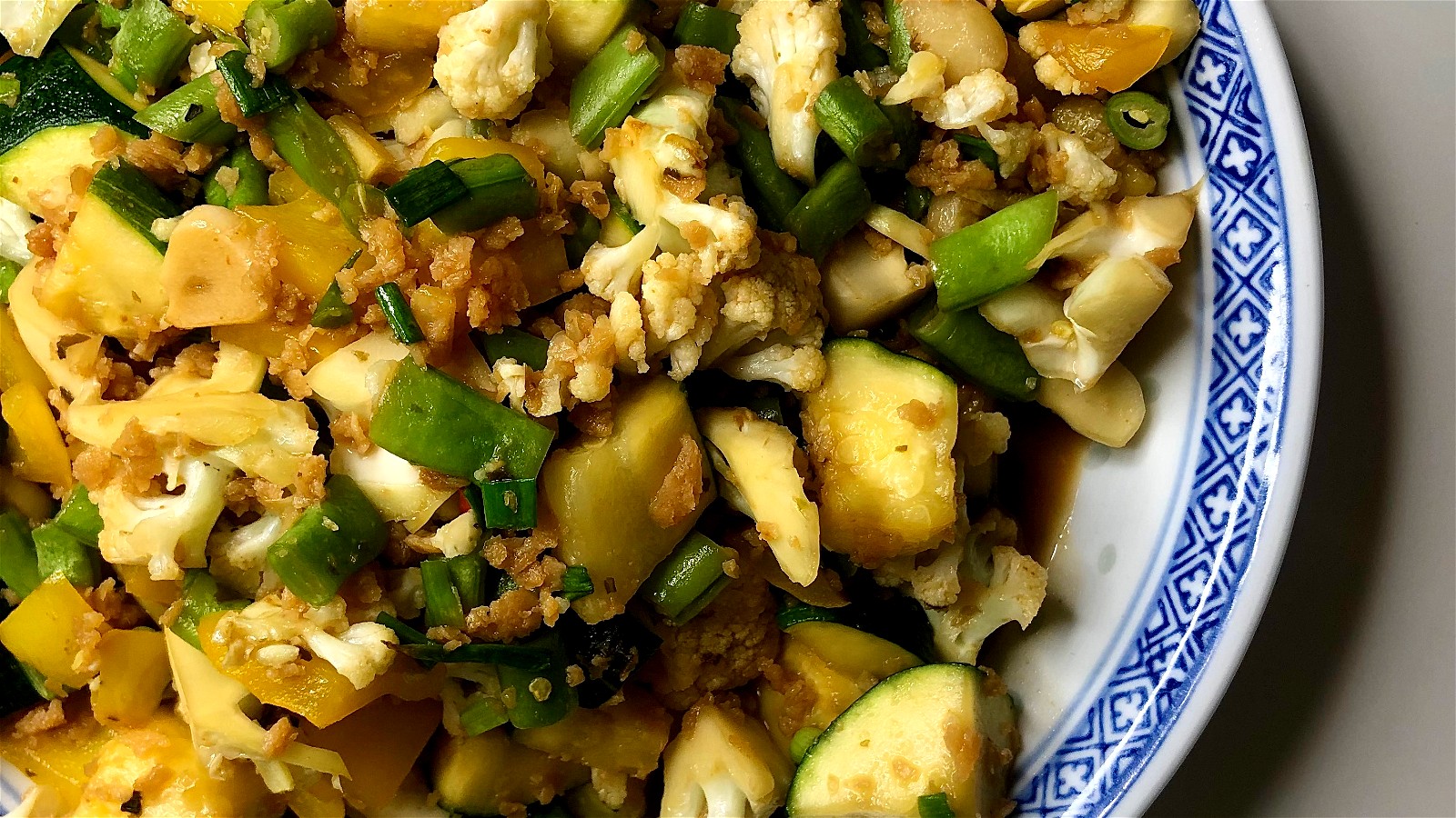Image of White Miso Vegetable Stir Fry with Soya Mince 