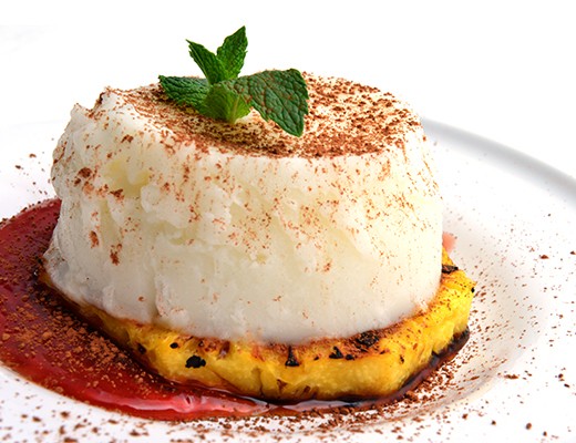 Image of Haupia Topped Grilled Pineapple