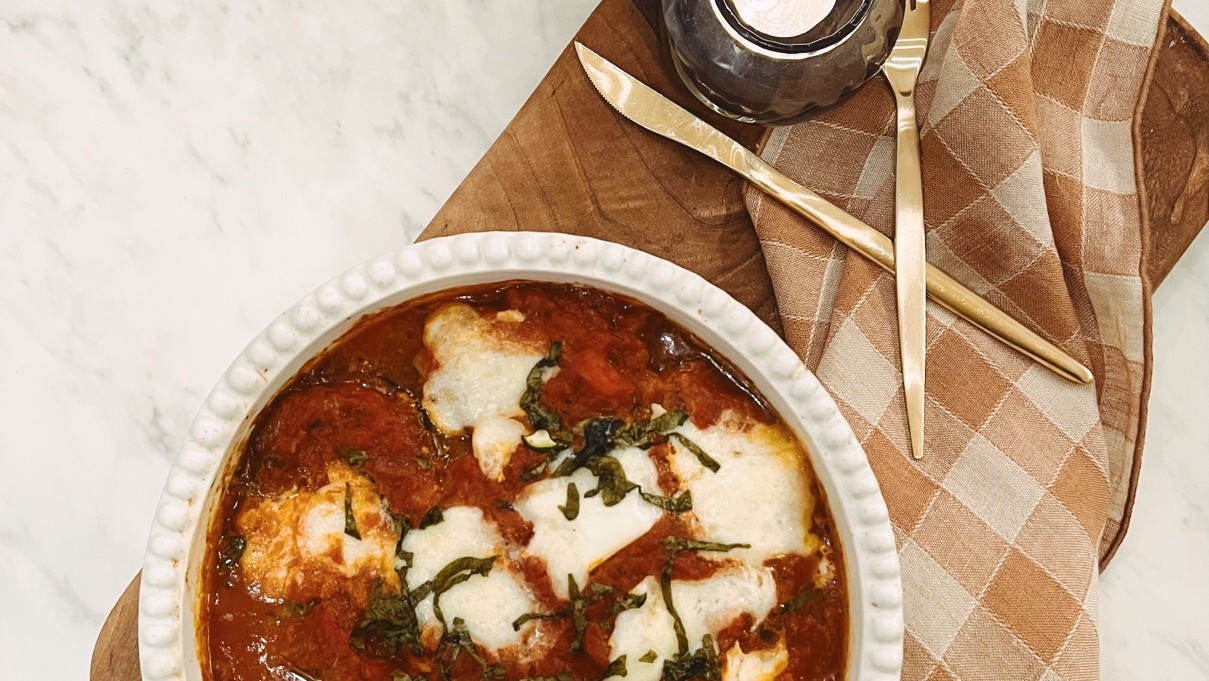 Aubergine, courgette lasagne