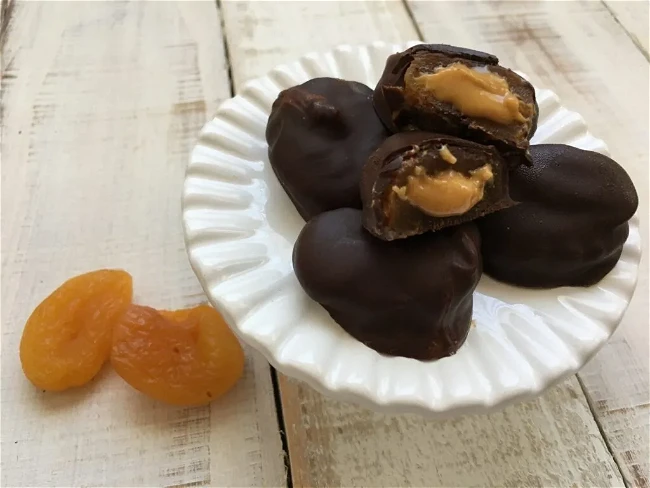 Image of Chocolate Covered Stuffed Apricots