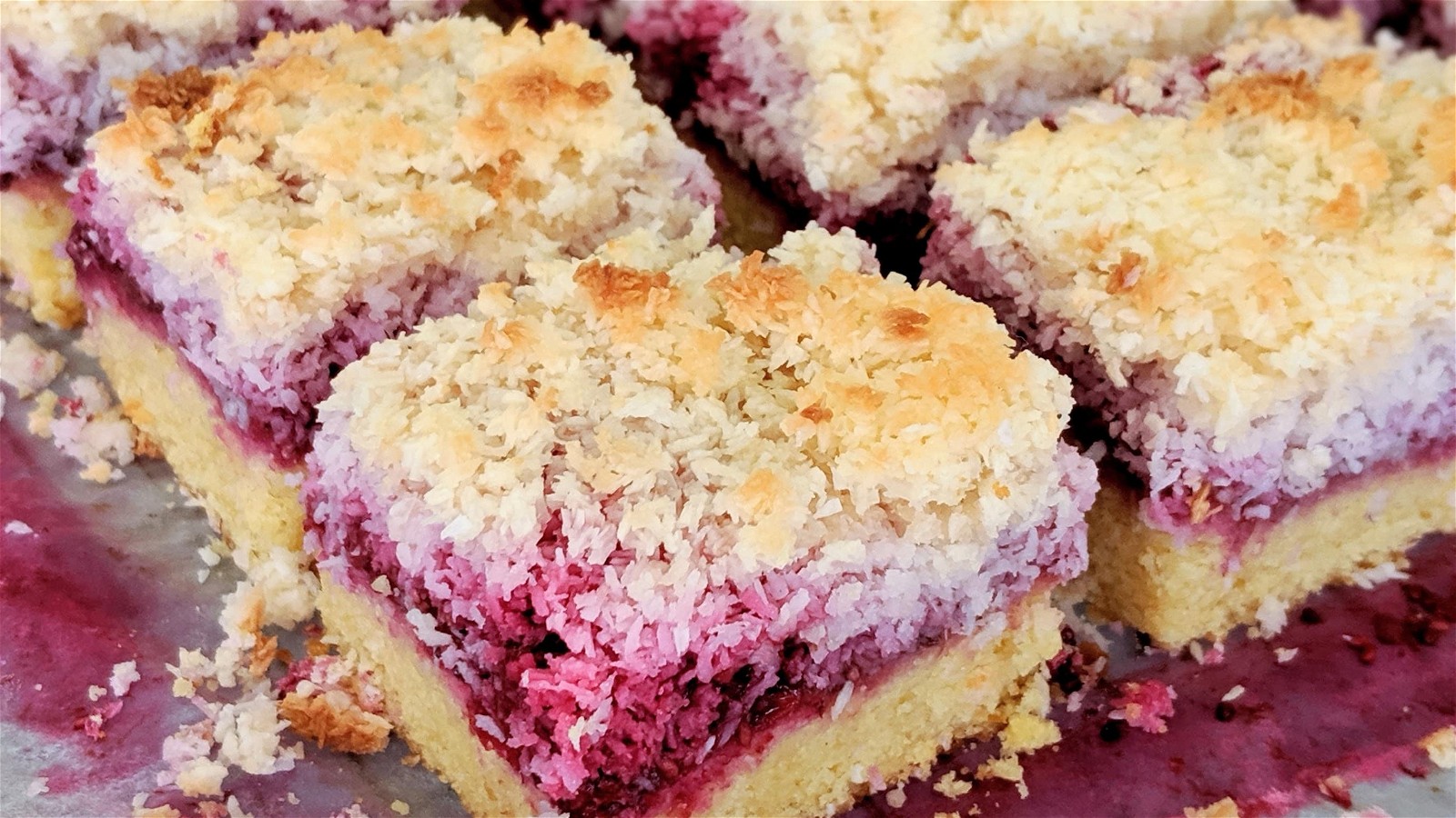 Image of Low Carb Raspberry Coconut Slice 2
