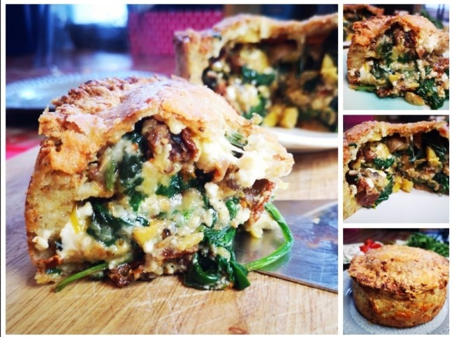 Image of 1 Pie Crust 4 Ways - Spinach & Feta Pie