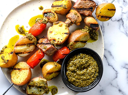 Image of Lightly Seasoned Potato Skewers