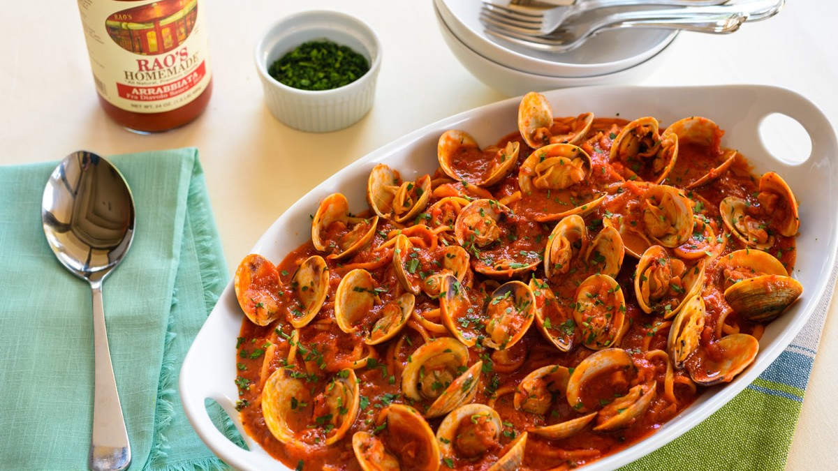 Image of Clams Arrabbiata with Linguine