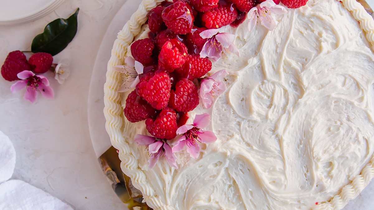 Image of White Chocolate Raspberry Cake
