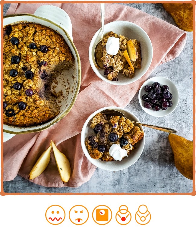 Image of Pear & Blueberry Baked Oatmeal