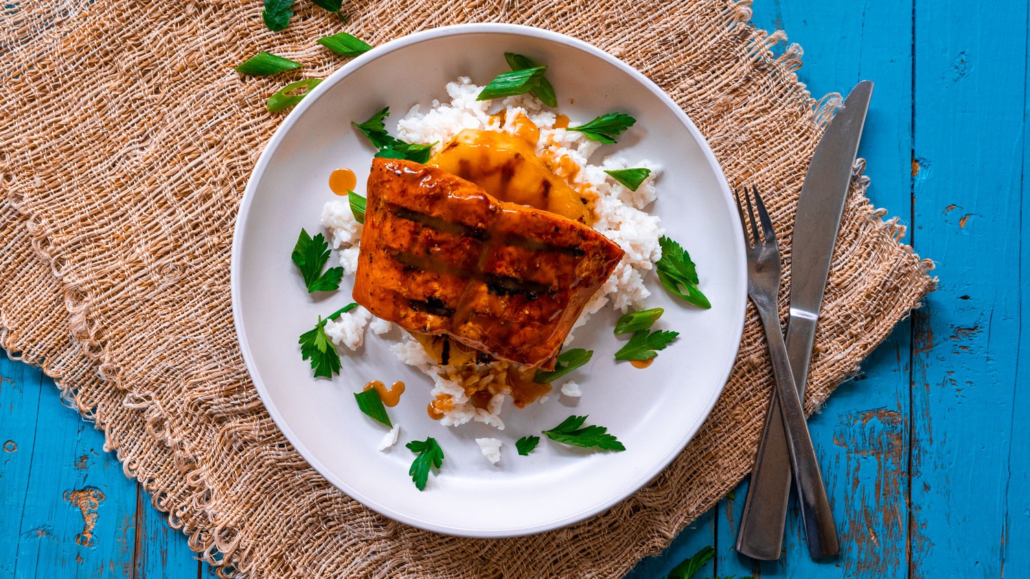 Image of Smoky Hawaiian Grilled Salmon