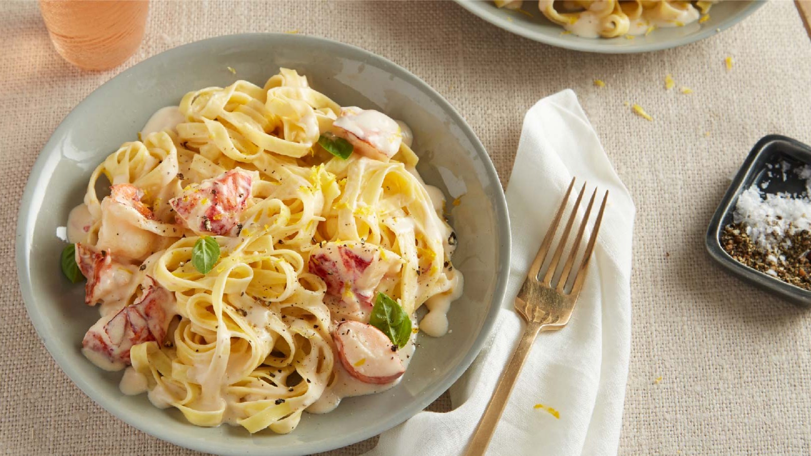 Image of Lemon Fettuccine Alfredo with Lobster