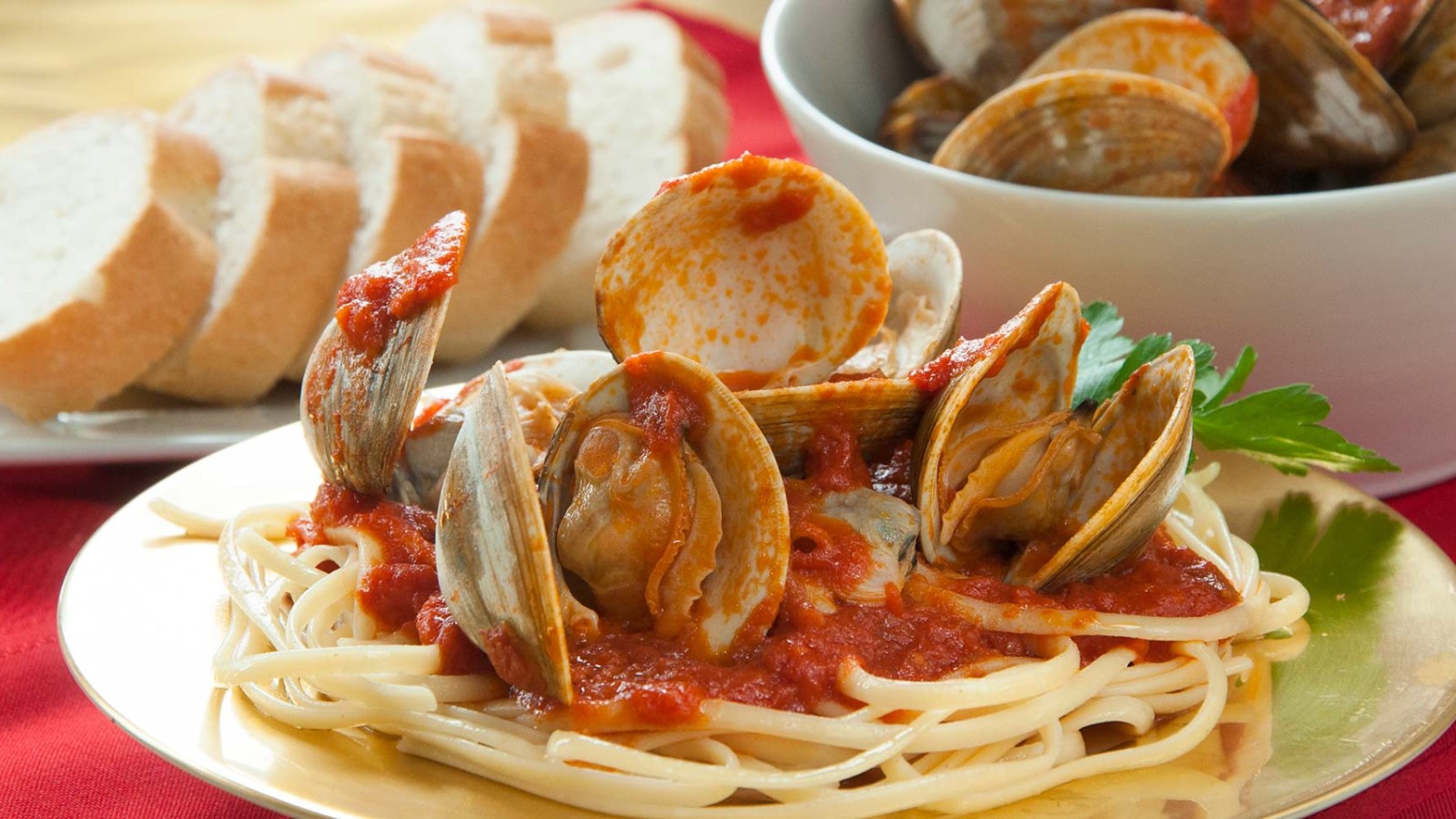 Image of Clams Over Linguine